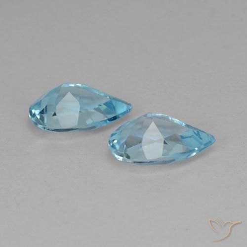 1.41 ct natürliche Himmerlblau Topas-Edelsteine, Birnenform, VS