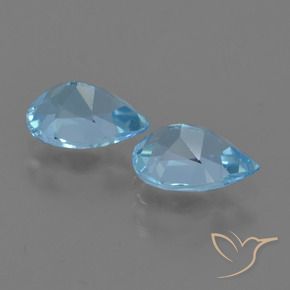 1.68 ct natürliche Swiss Blue Topas-Edelsteine, Birnenform, VS