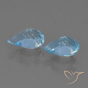1.54 ct natürliche Swiss Blue Topas-Edelsteine, Birnenform, VVS-VS