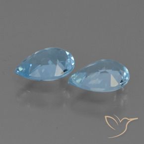 1.64 ct natürliche Swiss Blue Topas-Edelsteine, Birnenform, VS