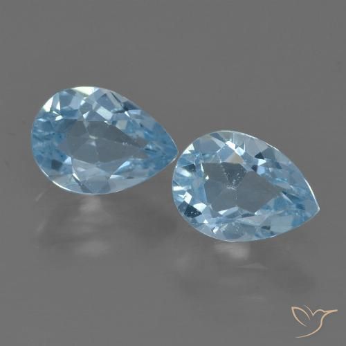 1.77ctw Natürlicher Swiss Blue Topas, Birnenform, VS