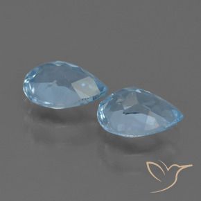 1.77 ct natürliche Swiss Blue Topas-Edelsteine, Birnenform, VS