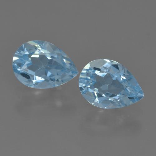 1.69 ct natürliche Swiss Blue Topas-Edelsteine, Birnenform, VS