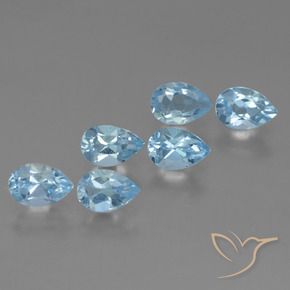 3.06 ct natürliche Himmerlblau Topas-Edelsteine, Birnenform, VS