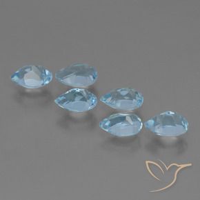 3.06 ct natürliche Himmerlblau Topas-Edelsteine, Birnenform, VS