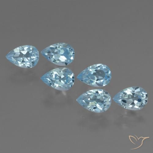 3.55ctw Natürlicher Himmerlblau Topas, Birnenform, VS