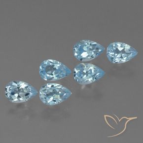3.55 ct natürliche Himmerlblau Topas-Edelsteine, Birnenform, VS