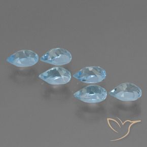 3.55 ct natürliche Himmerlblau Topas-Edelsteine, Birnenform, VS