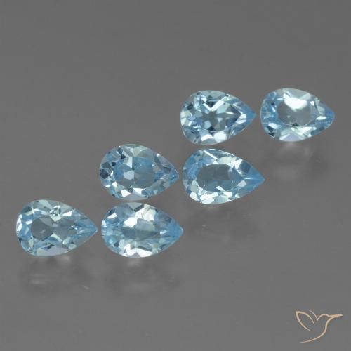 3.62ctw Natürlicher Himmerlblau Topas, Birnenform, VS