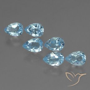 3.62 ct natürliche Himmerlblau Topas-Edelsteine, Birnenform, VS