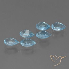 3.62 ct natürliche Himmerlblau Topas-Edelsteine, Birnenform, VS