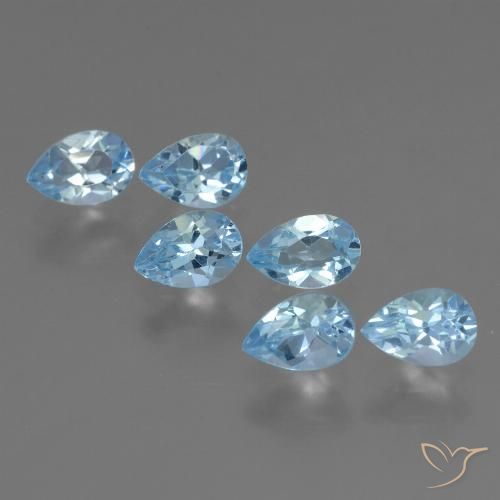 3.53ctw Natürlicher Himmerlblau Topas, Birnenform, VS