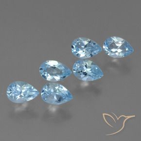 3.53 ct natürliche Himmerlblau Topas-Edelsteine, Birnenform, VS