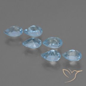 3.53 ct natürliche Himmerlblau Topas-Edelsteine, Birnenform, VS