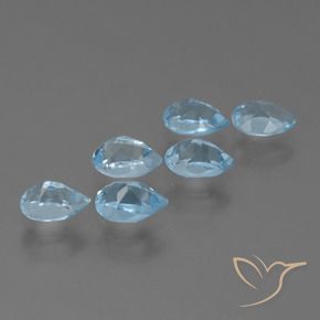 3.45 ct natürliche Himmerlblau Topas-Edelsteine, Birnenform, VS