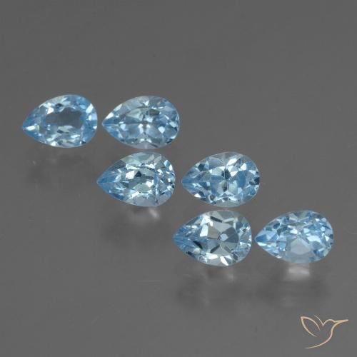 3.71ctw Natürlicher Himmerlblau Topas, Birnenform, VS
