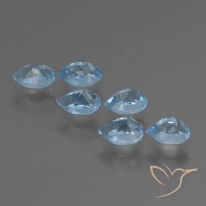 3.71 ct natürliche Himmerlblau Topas-Edelsteine, Birnenform, VS