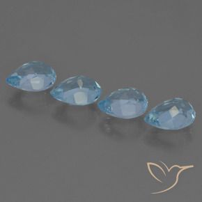 3.47 ct natürliche Himmerlblau Topas-Edelsteine, Birnenform, VS