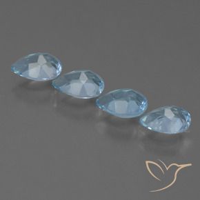 3.37 ct natürliche Himmerlblau Topas-Edelsteine, Birnenform, VS
