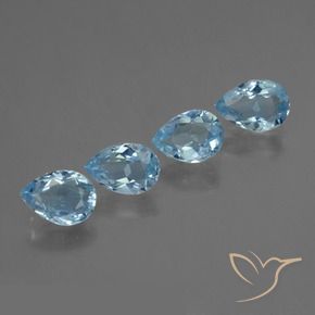 3.27 ct natürliche Himmerlblau Topas-Edelsteine, Birnenform, VS