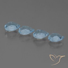 3.27 ct natürliche Himmerlblau Topas-Edelsteine, Birnenform, VS