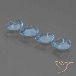 3.39 ct natürliche Himmerlblau Topas-Edelsteine, Birnenform, VS