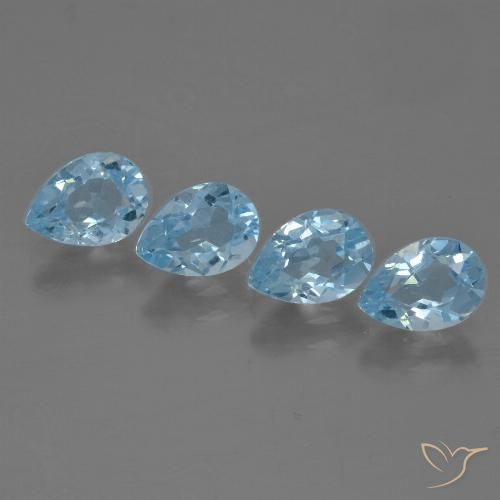 3.51ctw Natürlicher Himmerlblau Topas, Birnenform, VS