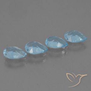 3.04 ct natürliche Himmerlblau Topas-Edelsteine, Birnenform, VS