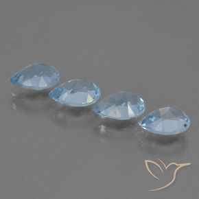 3.30 ct natürliche Swiss Blue Topas-Edelsteine, Birnenform, VS