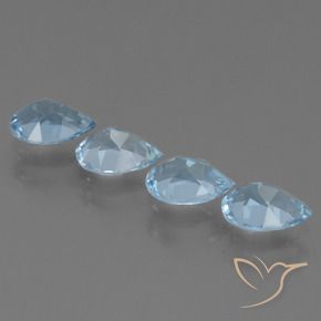 3.20 ct natürliche Swiss Blue Topas-Edelsteine, Birnenform, VS