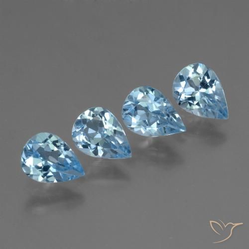 2.87ctw Natürlicher Himmerlblau Topas, Birnenform, VS