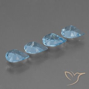2.87 ct natürliche Himmerlblau Topas-Edelsteine, Birnenform, VS