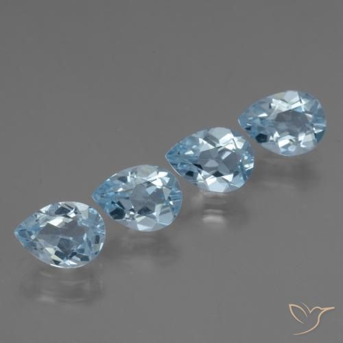 3.43 ct natürliche Himmerlblau Topas-Edelsteine, Birnenform, VS