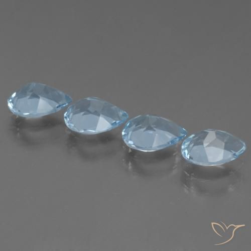 3.43 ct natürliche Himmerlblau Topas-Edelsteine, Birnenform, VS