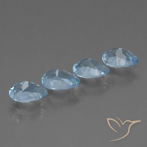 3.45 ct natürliche Swiss Blue Topas-Edelsteine, Birnenform, VS