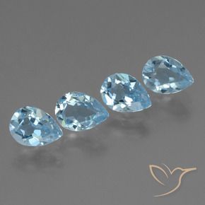3.43 ct natürliche Himmerlblau Topas-Edelsteine, Birnenform, VS