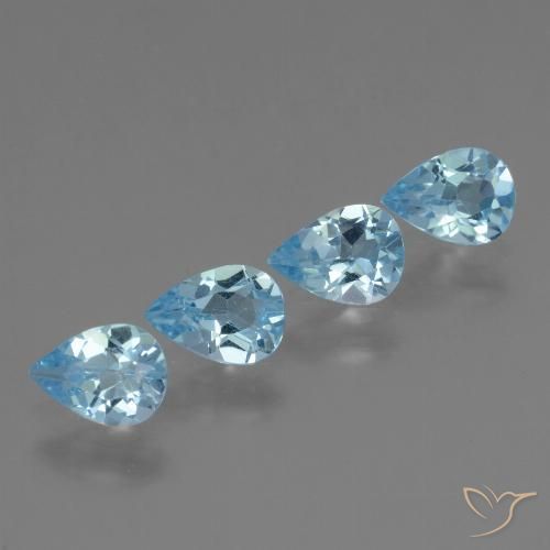 2.82ctw Natürlicher Himmerlblau Topas, Birnenform, VS