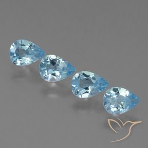 2.82 ct natürliche Himmerlblau Topas-Edelsteine, Birnenform, VS