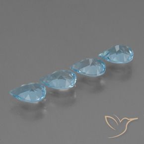 2.82 ct natürliche Himmerlblau Topas-Edelsteine, Birnenform, VS