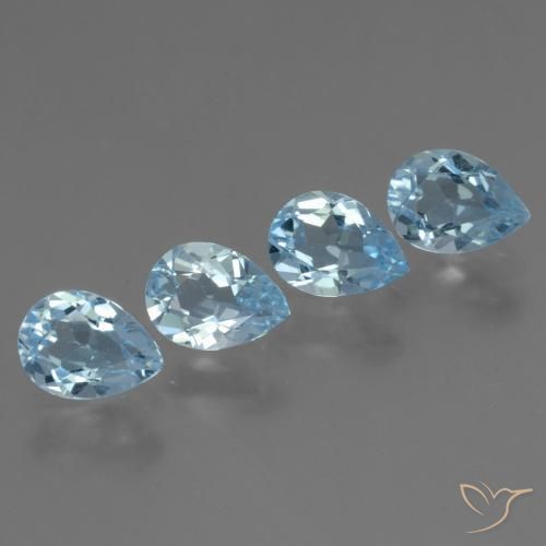 3.26ctw Natürlicher Himmerlblau Topas, Birnenform, VS