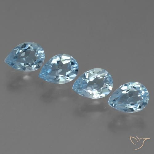 3.26 ct natürliche Himmerlblau Topas-Edelsteine, Birnenform, VS