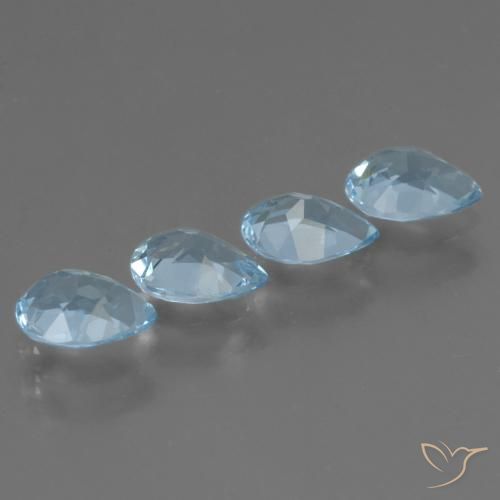 3.26 ct natürliche Himmerlblau Topas-Edelsteine, Birnenform, VS