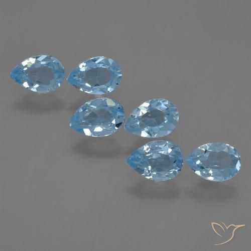 3.21ctw Natürlicher Swiss Blue Topas, Birnenform, VS