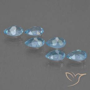 3.02 ct natürliche Swiss Blue Topas-Edelsteine, Birnenform, VS