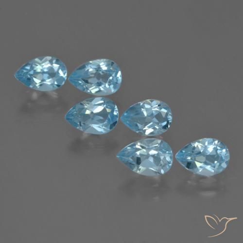3.12ctw Natürlicher Himmerlblau Topas, Birnenform, VS