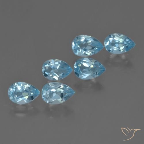 3.12 ct natürliche Himmerlblau Topas-Edelsteine, Birnenform, VS