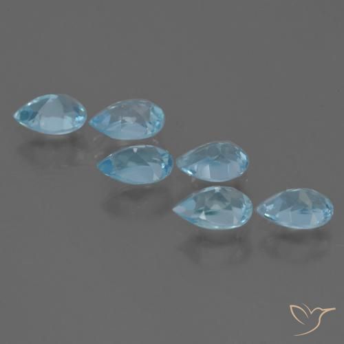 3.12 ct natürliche Himmerlblau Topas-Edelsteine, Birnenform, VS