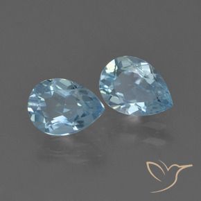 1.60 ct natürliche Himmerlblau Topas-Edelsteine, Birnenform, VVS-VS