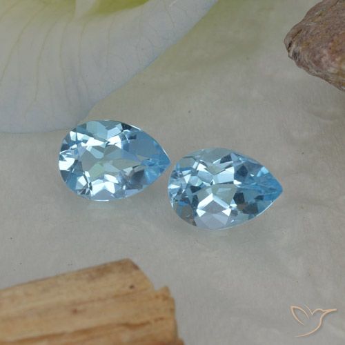 1.75ctw Natürlicher Himmerlblau Topas, Birnenform, VVS-VS