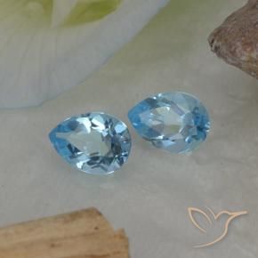 1.75 ct natürliche Himmerlblau Topas-Edelsteine, Birnenform, VVS-VS